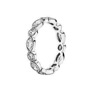 Pandora Silver CZ Alluring Brilliant Marquise Stackable Ring